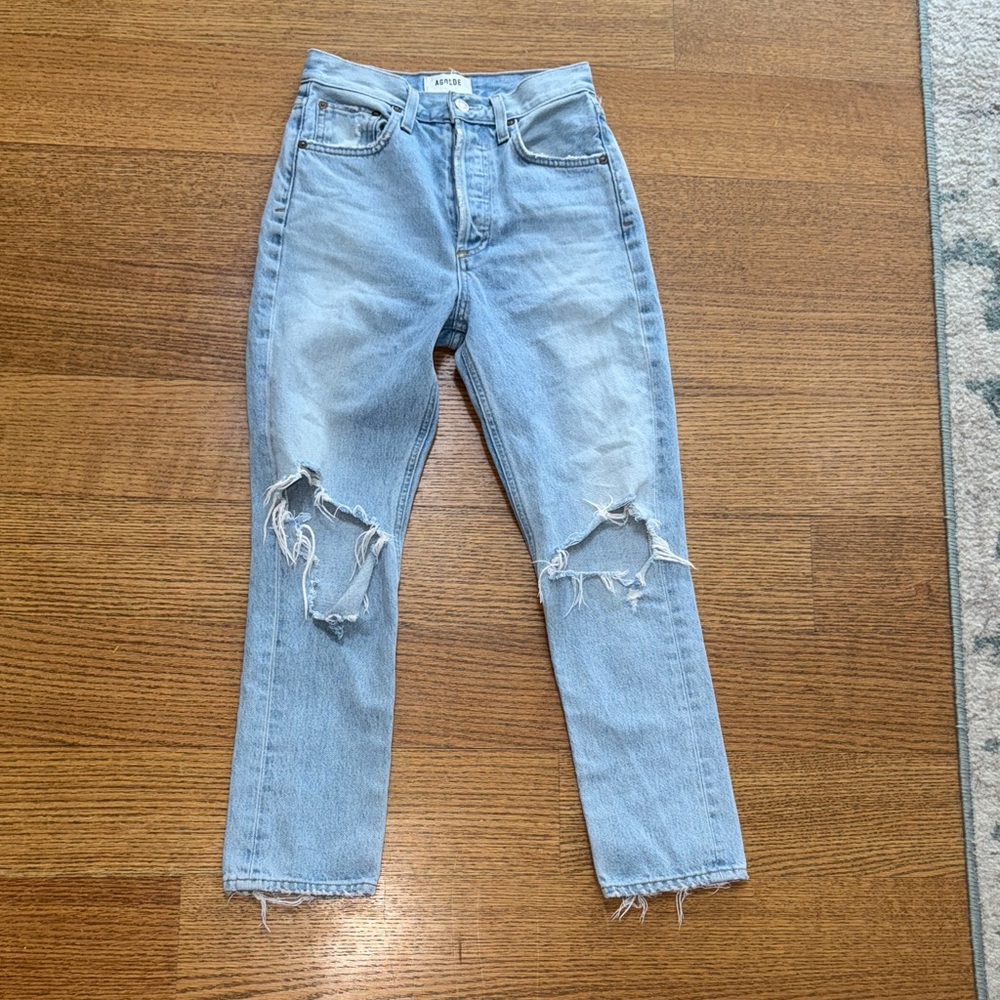 Agolde Riley High Rise Straight Crop Jeans